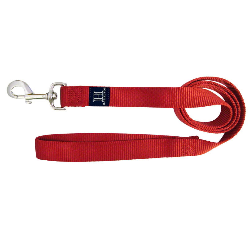 Hamilton Single Thick Deluxe Nylon Dog Leash with Swivel Snap, 3/8" by 6' Long, Red - PawsPlanet Australia