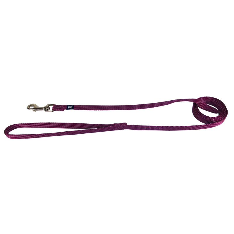 Hamilton Single Thick Deluxe Nylon Dog Leash with Swivel Snap, 5/8" by 4' Long, Wine - PawsPlanet Australia
