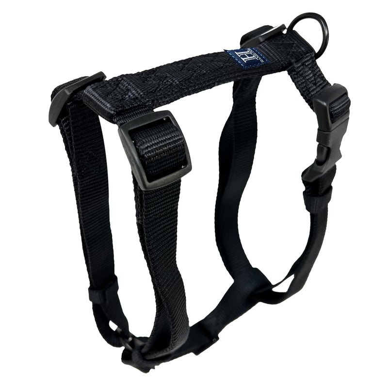 Hamilton Adjustable Comfort Nylon Dog Harness, Black, 3/4" x 20-30" Medium, 3/4" x 20-30" - PawsPlanet Australia