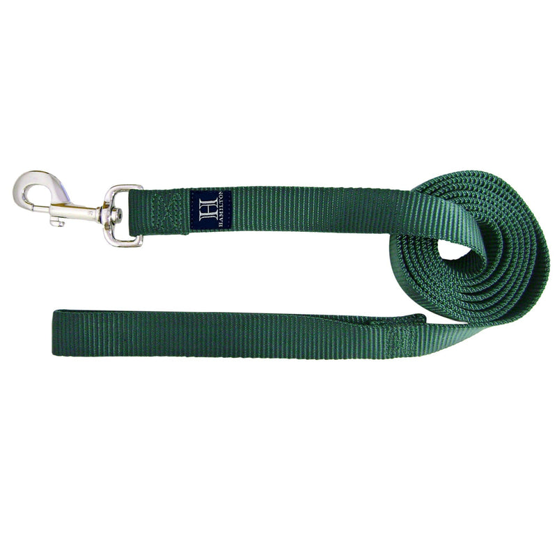 Hamilton Single Thick Deluxe Nylon Dog Leash with Swivel Snap, 1" by 6' Long, Dark Green - PawsPlanet Australia