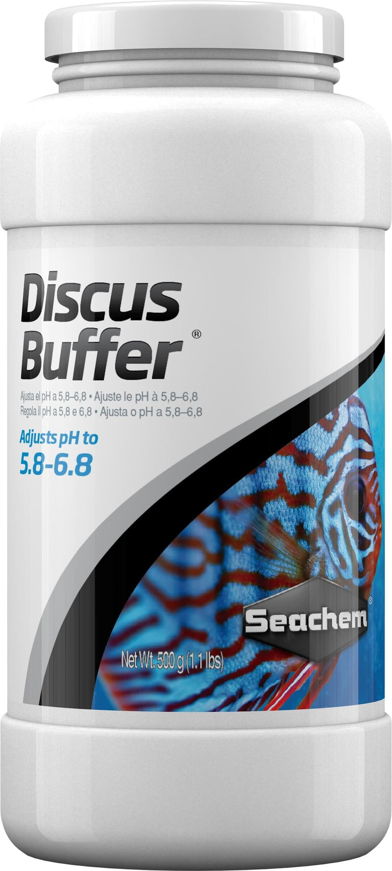Seachem Discus Buffer 500gram,white. Adjusts pH to 5.8-6.8 500 g