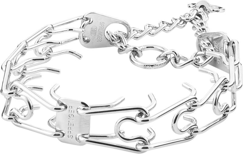 Herm Sprenger Chrome Plated Prong Dog Training Collar Ultra-Plus Pet Pinch Collar with Swivel No-Pull Collar for Dogs Made in Germany - PawsPlanet Australia