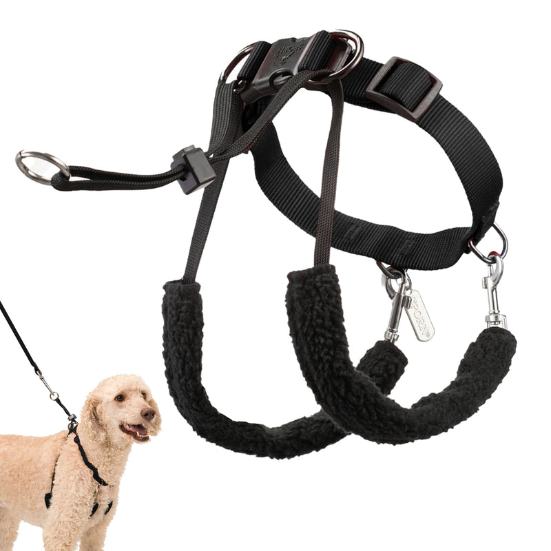 Sporn Original Training Halter, No Pull Dog Harness for Large Dogs with Black Padded Sherpa Sleeves, Breathable Large Dog Harness No Pull, Provides to All Large Sized Breeds - PawsPlanet Australia