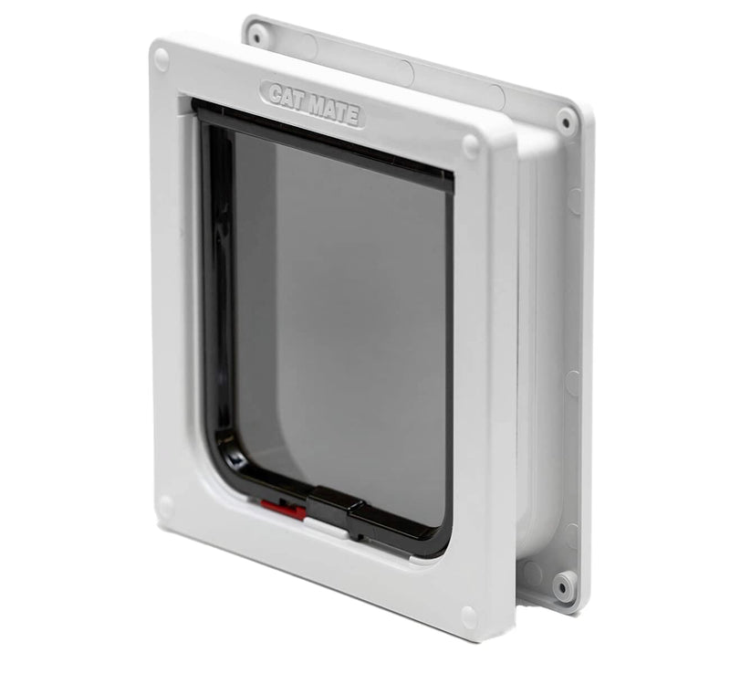 Cat Mate 2-Way-Locking Cat Flap with Door Liner to 2" (234) - Secure Lockable Door for Small to Medium Sized Cats, for UPVC, Wood and Wall, White - PawsPlanet Australia