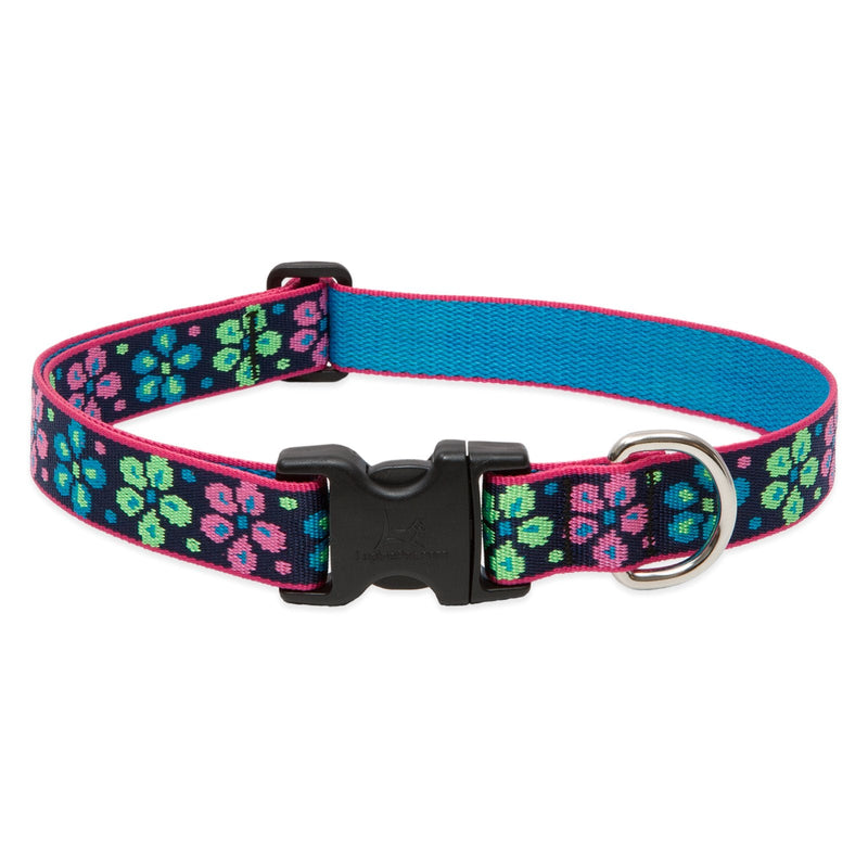 LupinePet Originals 1" Flower Power 16-28" Adjustable Collar for Large Dogs 16-28 Inch (Pack of 1) - PawsPlanet Australia