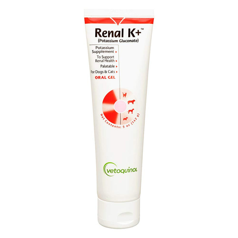 Vetoquinol Renal K+ (Potassium Gluconate) Potassium Supplement Gel for Dogs and Cats, 5oz - PawsPlanet Australia