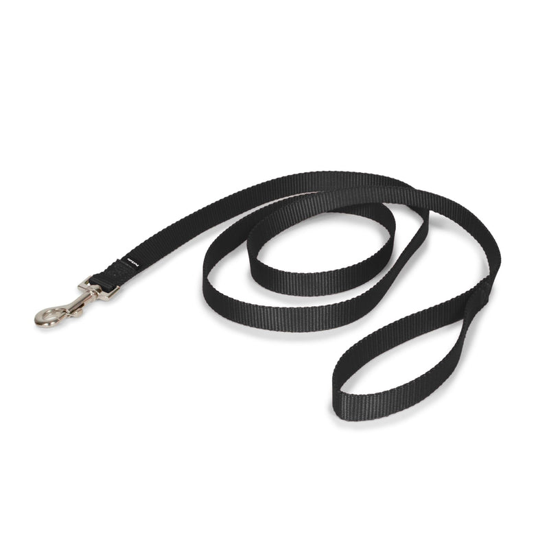 PetSafe Nylon Leash - Strong Dog Leash for Everyday Use - Secure & Simple Design for Reliable Control - Lightweight with Durable Hardware - 3/4 Inch - 6 Feet - Black - PawsPlanet Australia