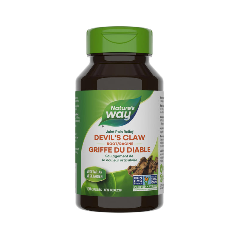 Nature’s Way Devil's Claw Root, Traditional Joint Support*, 960 mg per 2-Capsule Serving, Gluten-Free, Non-GMO Project Verified, 100 Vegan Capsules (Packaging May Vary)