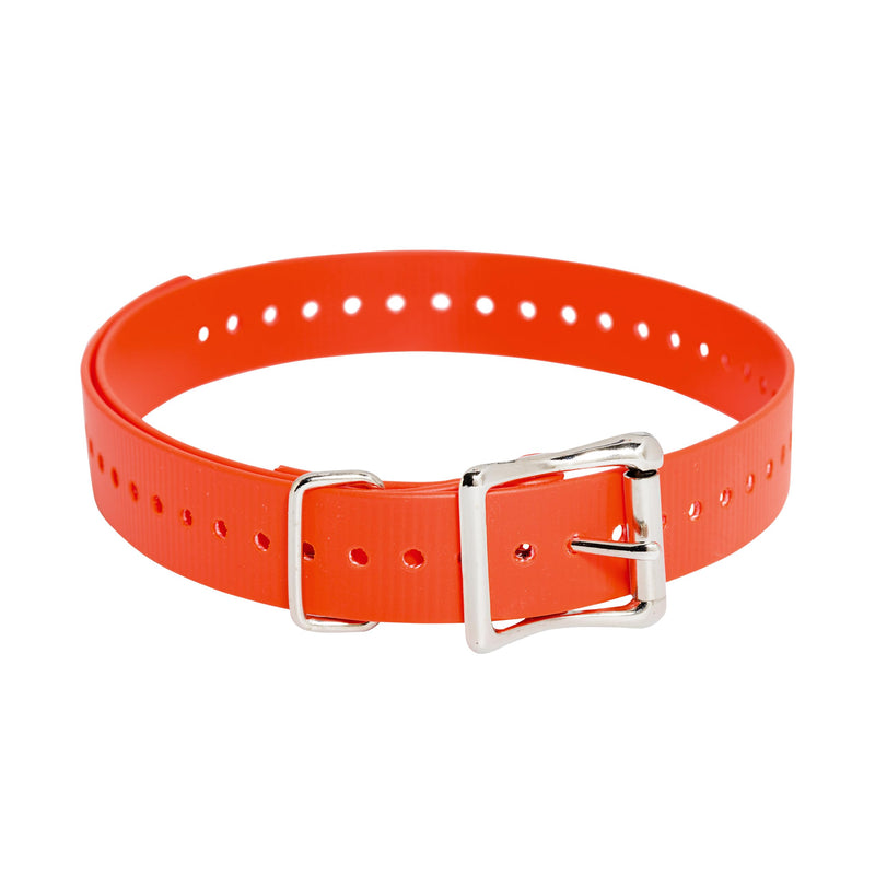 SportDOG 1-Inch Collar Straps - Waterproof Replacement Strap - Custom Fit Holes for Secure Fit - Rustproof Roller Buckle - Orange 1-Inch (Pack of 1)