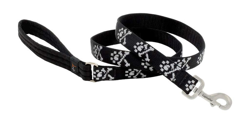 LupinePet Originals 1" Bling Bonz 4-Foot Padded Handle Leash for Medium and Larger Dogs 1" wide; 4-ft long - PawsPlanet Australia