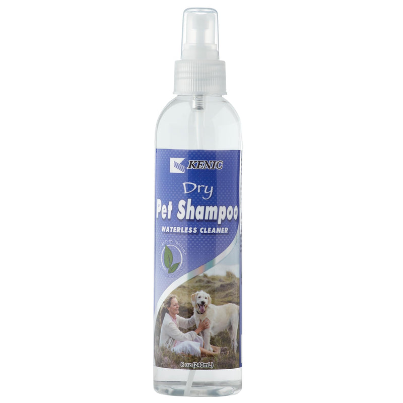 Kenic Refreshing Apple-Scented Pet Dry Pet Shampoo Spray Cleanser for Dogs, Cats, Ferrets & Rabbits, Spot Clean Spray, No Rinse Formula, 8oz Waterless - Dry Shampoo - PawsPlanet Australia