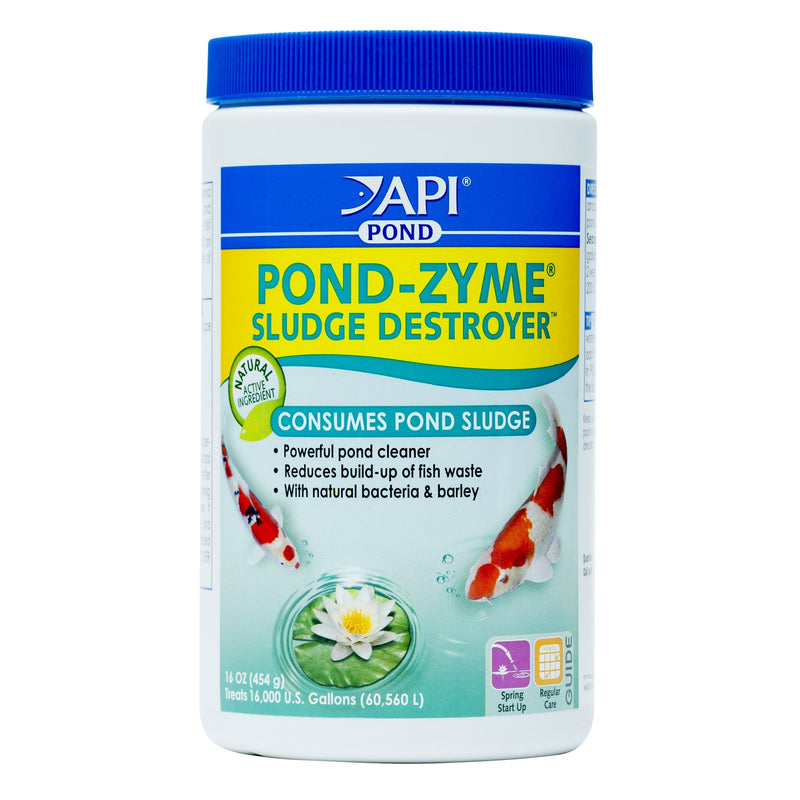 API POND-ZYME SLUDGE DESTROYER Pond Cleaner With Natural Pond Bacteria And Barley, 1-Pound Container - PawsPlanet Australia