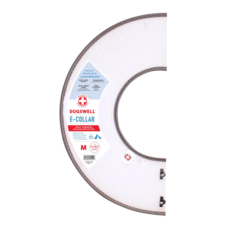 Dogswell Remedy + Recovery Pet First Aid, Rigid E-Collar, Clear, Medium - PawsPlanet Australia