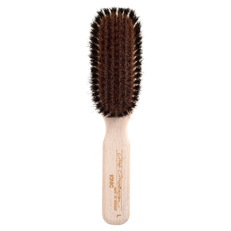 Chris Christensen Boar Dog Brush, Groom Like a Professional, Ionic Series, Brass Bristles, Positive Ionic Charge Pulls Debris and Dander, Large Brown - PawsPlanet Australia