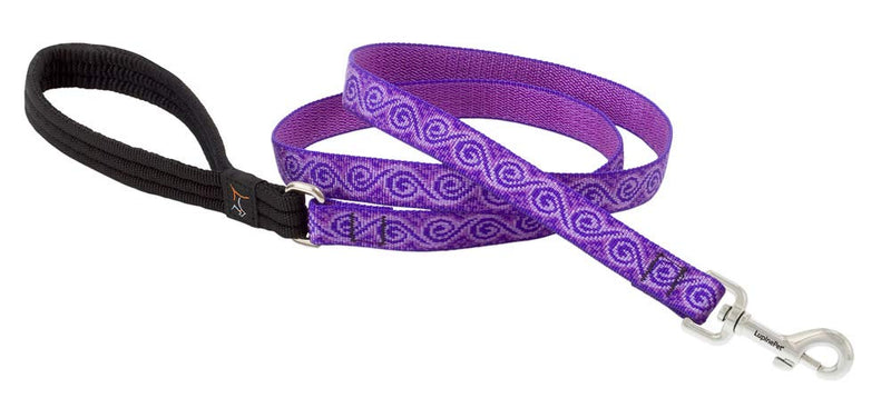 LupinePet Originals 3/4" Jelly Roll 4-Foot Padded Handle Leash for Medium and Larger Dogs 3/4" wide; 4-ft long - PawsPlanet Australia