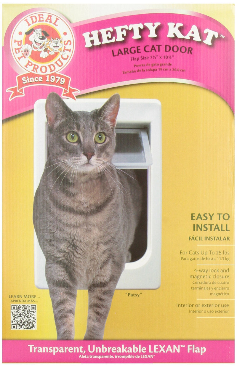 Ideal Pet Products Chubby Kat Door, Plastic, Large, 7.5" x 10.5" Flap Size Large 7.5" x 10.5" Flap Size - PawsPlanet Australia