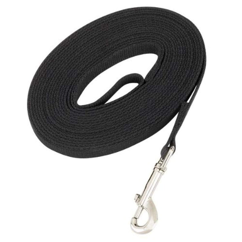 Guardian Gear Cotton Web Dog Training Lead 50'x5/8", Black 50-Feet - PawsPlanet Australia