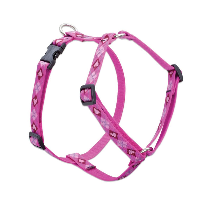 LupinePet Originals 3/4" Puppy Love 14-24" Adjustable Roman Dog Harness for Medium Dogs 3/4"W; 14-24" Girth - PawsPlanet Australia