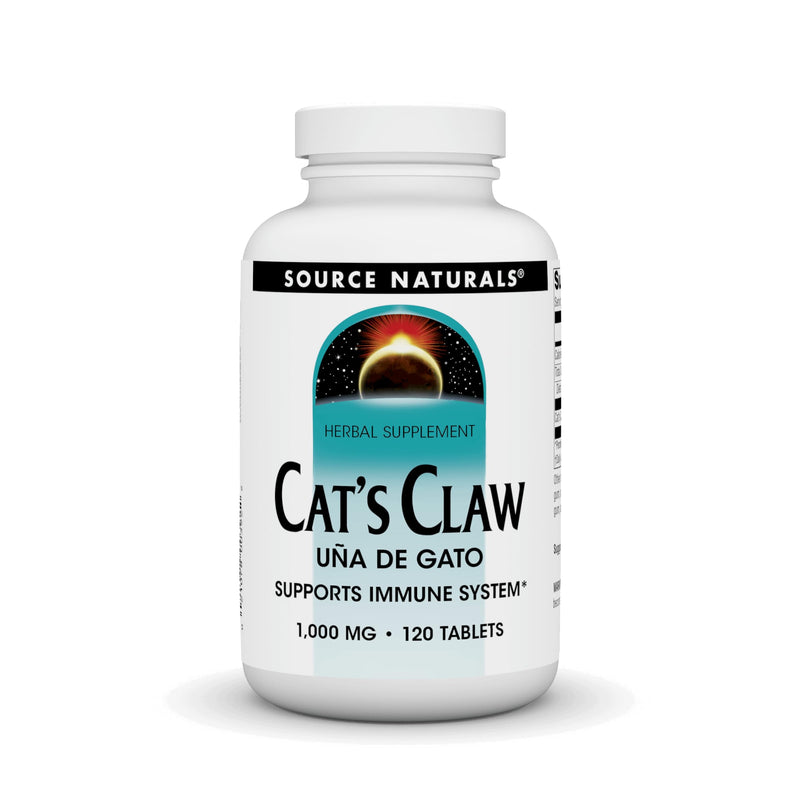 Source Naturals Cat's Claw Bark UNA de Gato 1000 mg Dietary Supplement - Supports Immune System - 120 Tablets