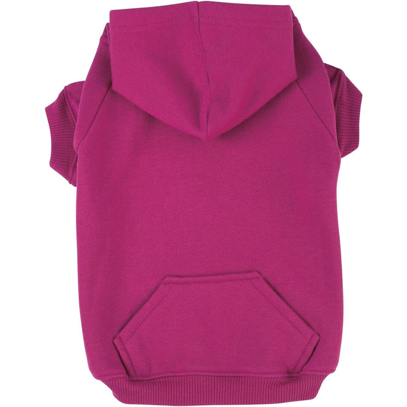 Zack & Zoey Basic Hoodie for Dogs, 16" Medium, Raspberry Sorbet M (Neck: 13", Girth: 22", Back: 16") - PawsPlanet Australia