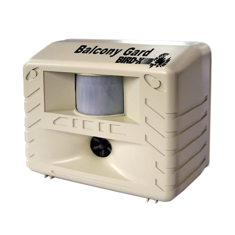 Bird-X Balcony Gard, Ultrasonic Bird Preventer, Outdoor Bird Decoy with Motion-Sensor, Easy to Install, Covers up to 900 sq. ft., 15 to 25 kHz Frequency, 6.75" x 5.5" x 3.5" Each - PawsPlanet Australia