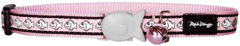 Red Dingo Reflective Safety Cat Collar, One Size fits All, Pink - PawsPlanet Australia