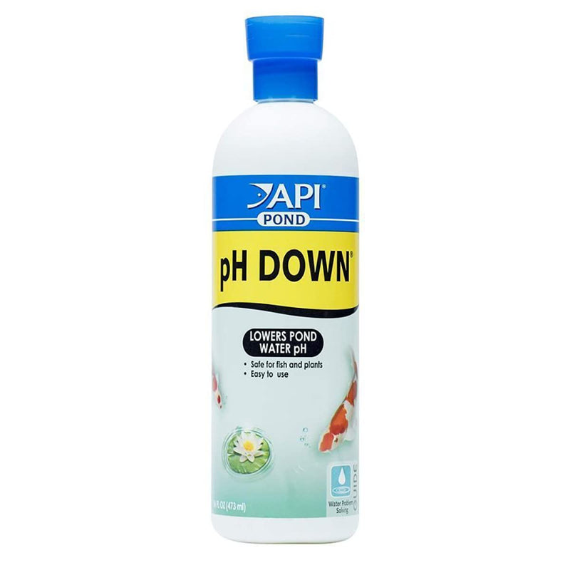 API POND pH DOWN Pond Water pH Reducing Solution 16-Ounce Bottle, White, Model:170B - PawsPlanet Australia