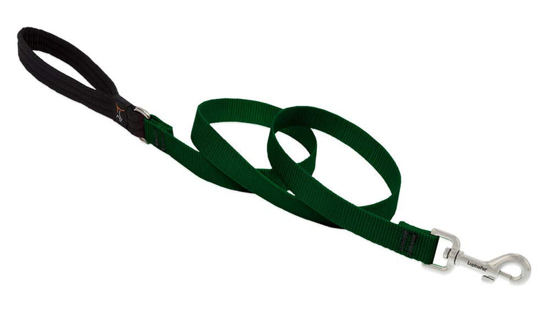 Dog Leash by Lupine in 3/4" Wide Green 6-Foot Long with Padded Handle 3/4" wide; 6-ft long - PawsPlanet Australia
