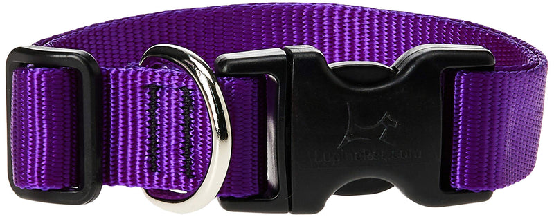 LupinePet Basics 3/4" Purple 13-22" Adjustable Collar for Medium and Larger Dogs 3/4"W; 13-22" Neck - PawsPlanet Australia