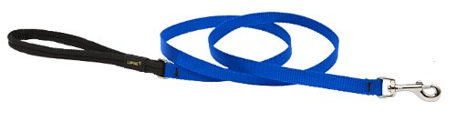LupinePet Basics 1/2" Blue 6-Foot Padded Handle Leash for Small Pets Leash - 1/2"W; 6-Foot - PawsPlanet Australia