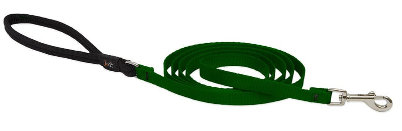LupinePet Basics 1/2" Green 6-foot Padded Handle Leash for Small Pets Leash - 1/2"W; 6-Foot - PawsPlanet Australia