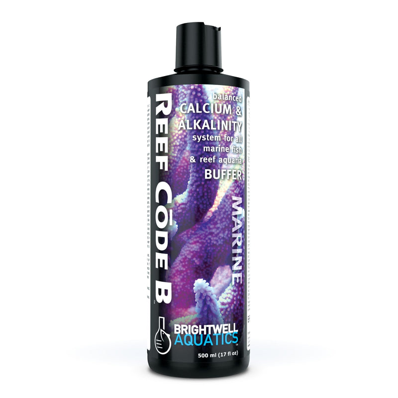 Brightwell Aquatics - Reef Code B - Balanced Calcium & Alkalinity System Water Conditioner - For All Saltwater Marine Fish & Reef Fish Tanks - Aquarium Water Treatments, 16.9 fl oz 500-ml - PawsPlanet Australia