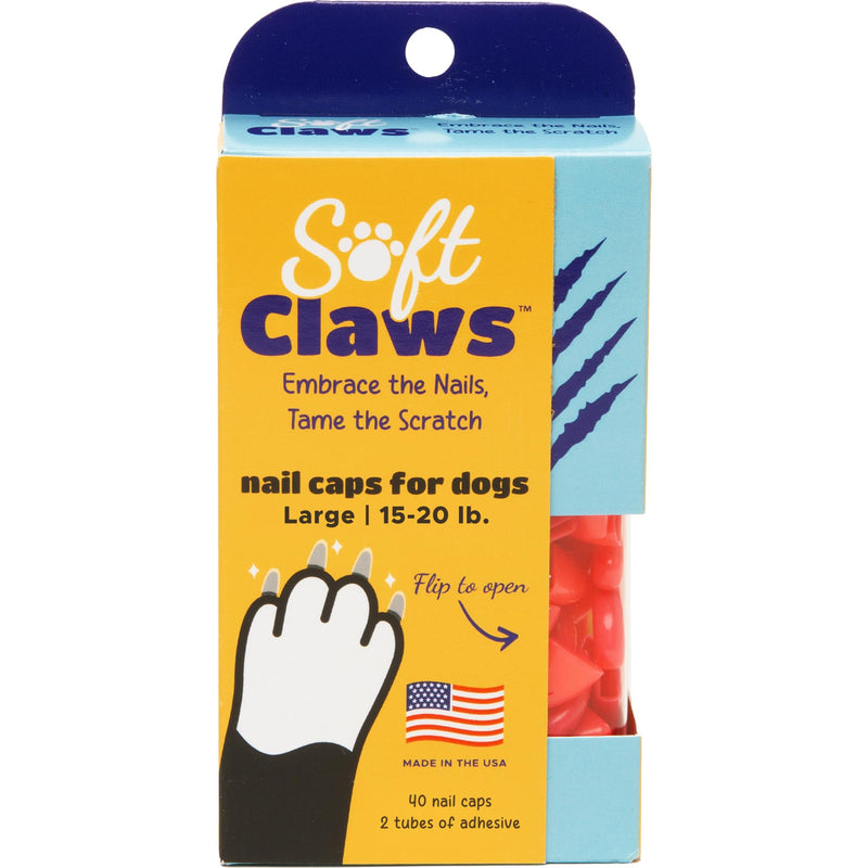 Soft Claws Canine Dog and Cat Nail Caps Take Home Kit, Large, Pink - PawsPlanet Australia