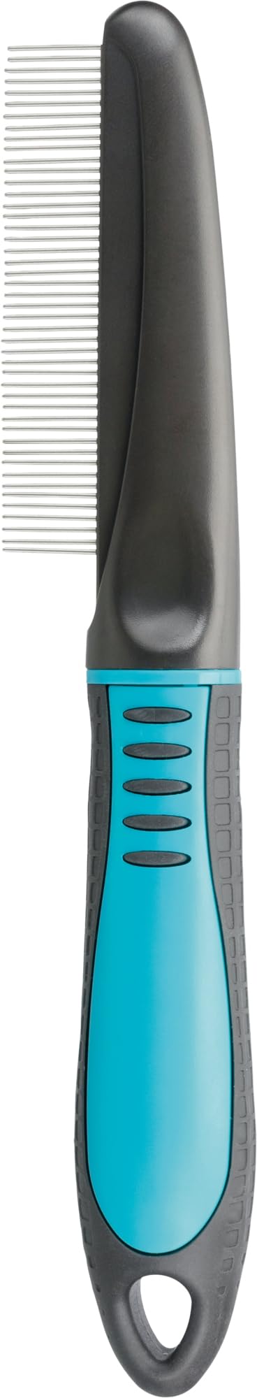 TRIXIE Pet Grooming Rake, Fine Tooth, For Dogs and Cats, Rotating Teeth Removes Loose Hair, Tangles, and Mats, 8.7" (22cm) - PawsPlanet Australia