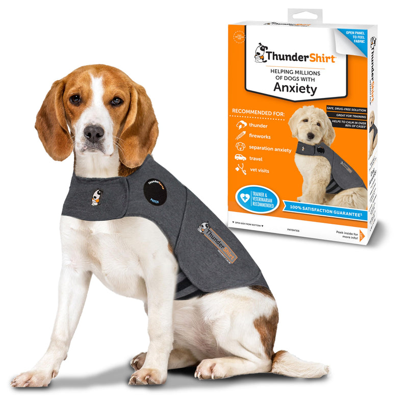 ThunderShirt for Dogs, Medium, Heather Gray Classic - Dog Anxiety Relief Calming Vest Heather Grey - PawsPlanet Australia