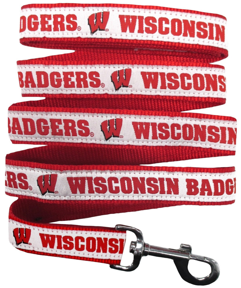 NCAA PET Leash, Large, Wisconsin Badgers, Shiny & Colorful Leash for Dogs & Cats Licensed by The NCAA - PawsPlanet Australia