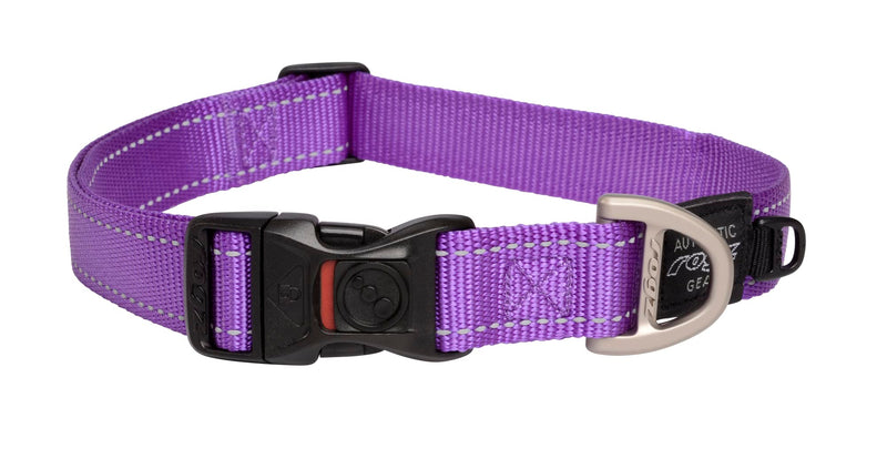 Reflective Dog Collar for Extra Large Dogs, Adjustable from 17-27 inches, Purple - PawsPlanet Australia