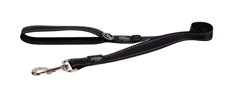 Reflective Dog Leash for Extra Large Dogs, 1" wide, 6' long, Black