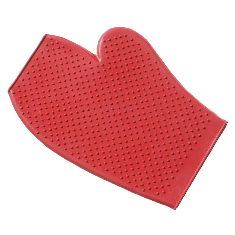 Tough 1 Rubber Grooming Gloves, Red - PawsPlanet Australia