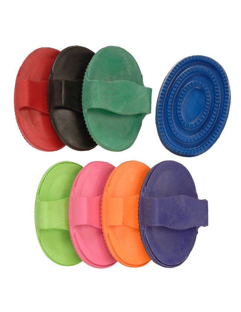 Tough 1 Large Rubber Curry Comb Red One Size - PawsPlanet Australia