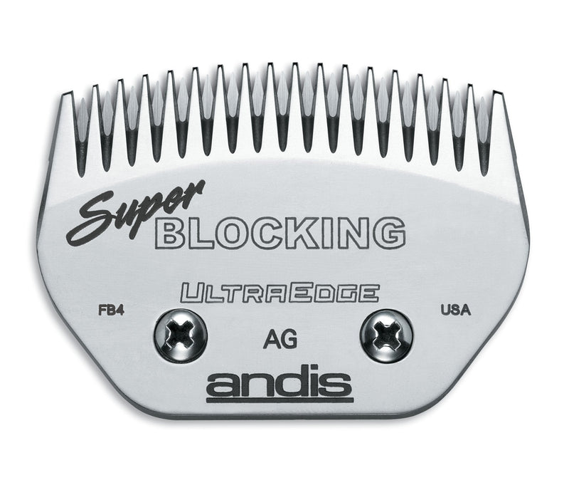 Andis 64340 Carbon-Infused Steel UltraEdge Super Blocking Large Animal Clipper Blade, Blocking, Stainless Steel - PawsPlanet Australia