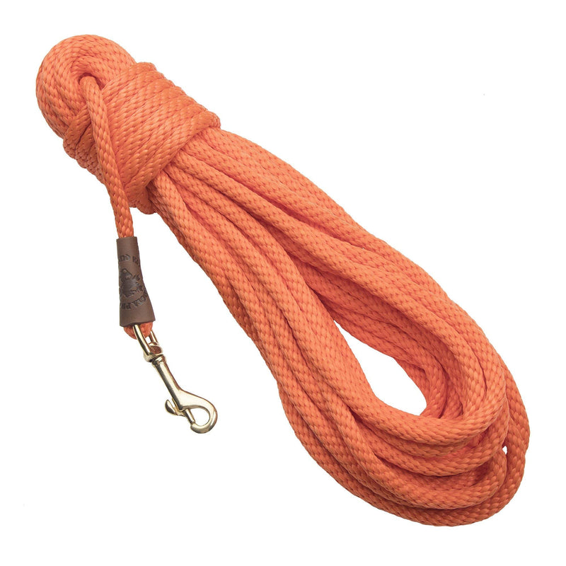 Mendota Pet Check Cord Leash - Dog Training Lead - Made in The USA Orange 3/8 in x 50 ft - PawsPlanet Australia