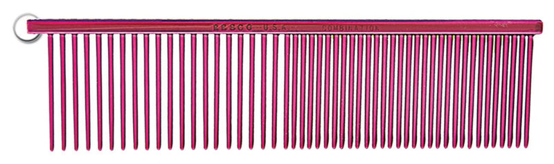 Resco Professional Anti-Static Best Dog, Cat, Pet Grooming Comb, Medium/Coarse Tooth Spacing, 1.5-Inch Pins, Candy Red 1.5" Teeth/Medium-Coarse Spacing