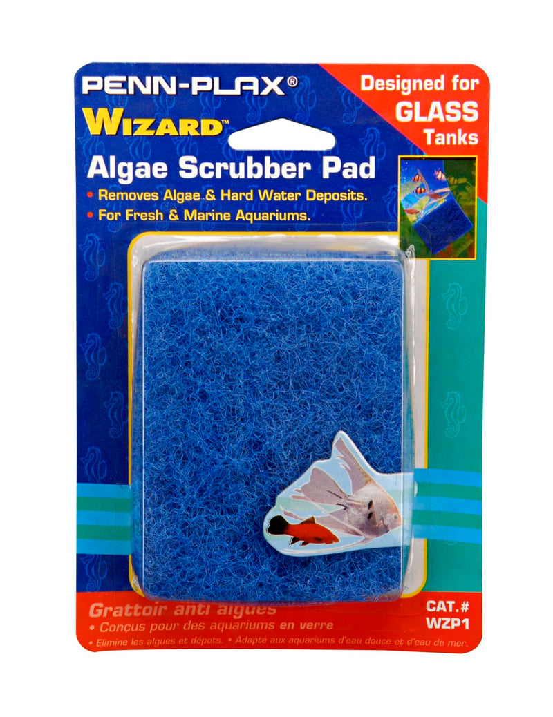 Penn-Plax WZP1 Wizard Grime Scrubber Pad – for Glass Tanks – 3” x 4” - PawsPlanet Australia