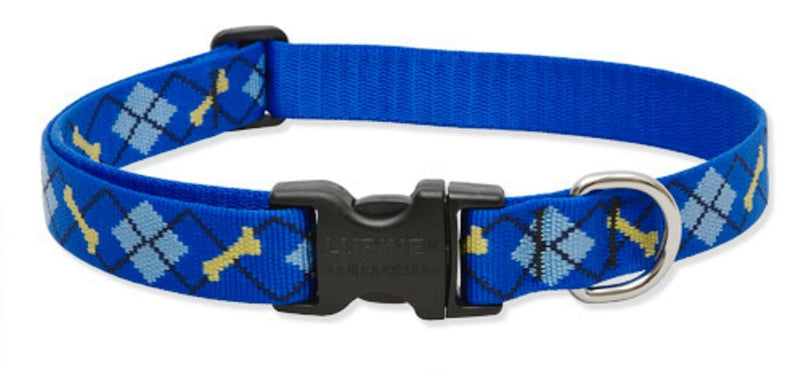 LupinePet Originals 1" Dapper Dog 12-20" Adjustable Collar for Medium and Larger Dogs 1"Width; 12-20" Neck - PawsPlanet Australia