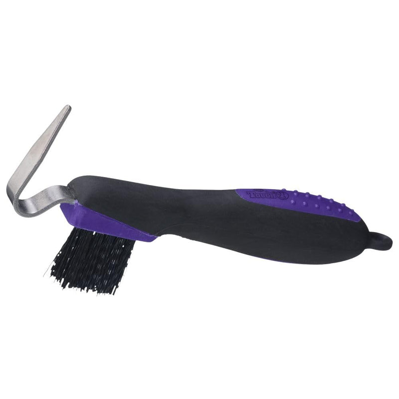 Tough 1 Great Grip Hoof Pick/Brush Purple - PawsPlanet Australia