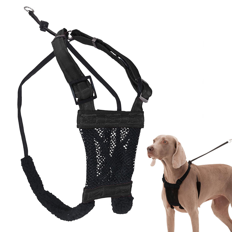 Sporn Large/XL No Pull Dog Harness for Large Dogs - Black Mesh Body, Durable Nylon, Breathable, Easy to Put On, No Choke, Padded, Adjustable, XL Dog Harness for Extra Large Breeds - PawsPlanet Australia