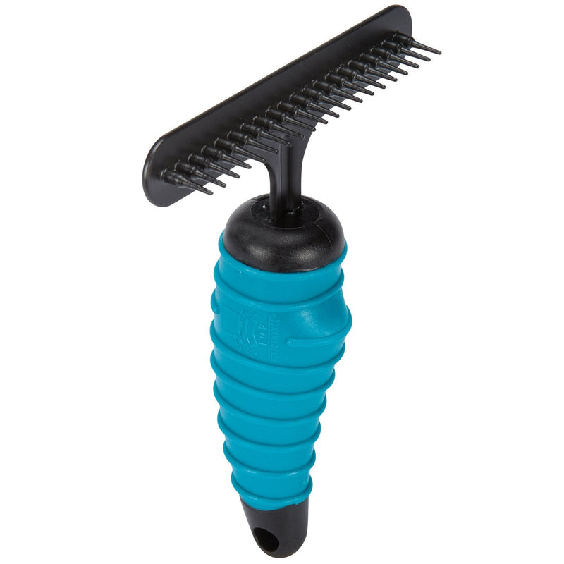 Master Grooming Tools Ergonomic Undercoat Rakes — Efficient Tools for Grooming Dogs, Long Pins, Black 20 Pins