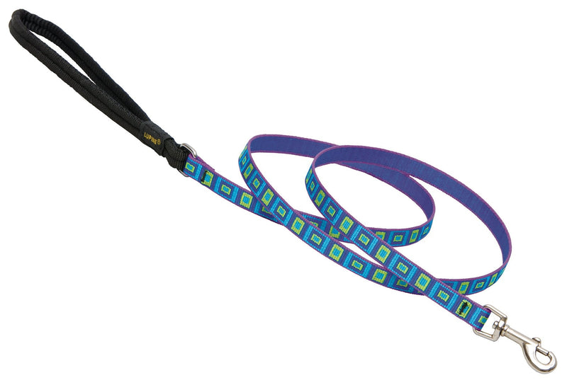 LupinePet Originals 1/2" Sea Glass 6-foot Padded Handle Leash for Small Pets 1/2" by 6' - PawsPlanet Australia