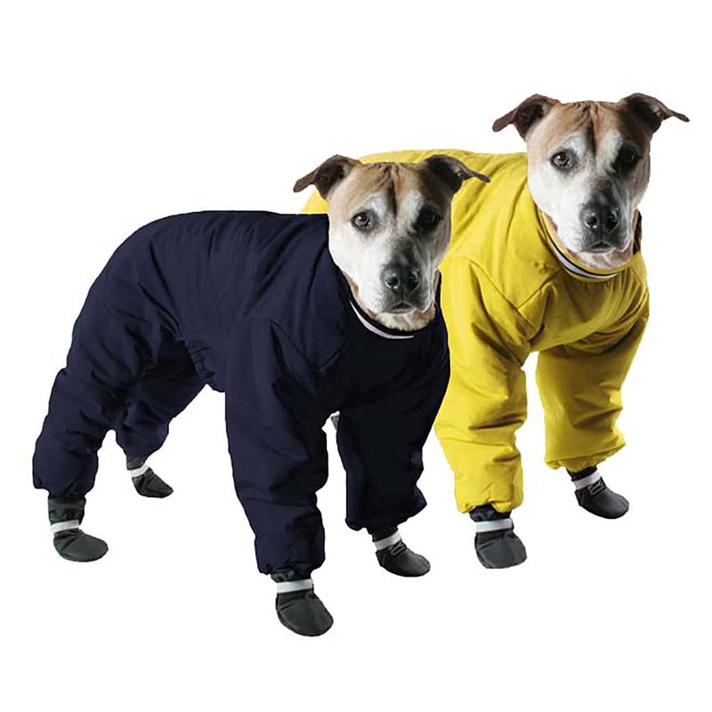 Muttluks Four Legged Nylon Reversible Dog Snow Suit, Size 10, Yellow/Black YellowBlack